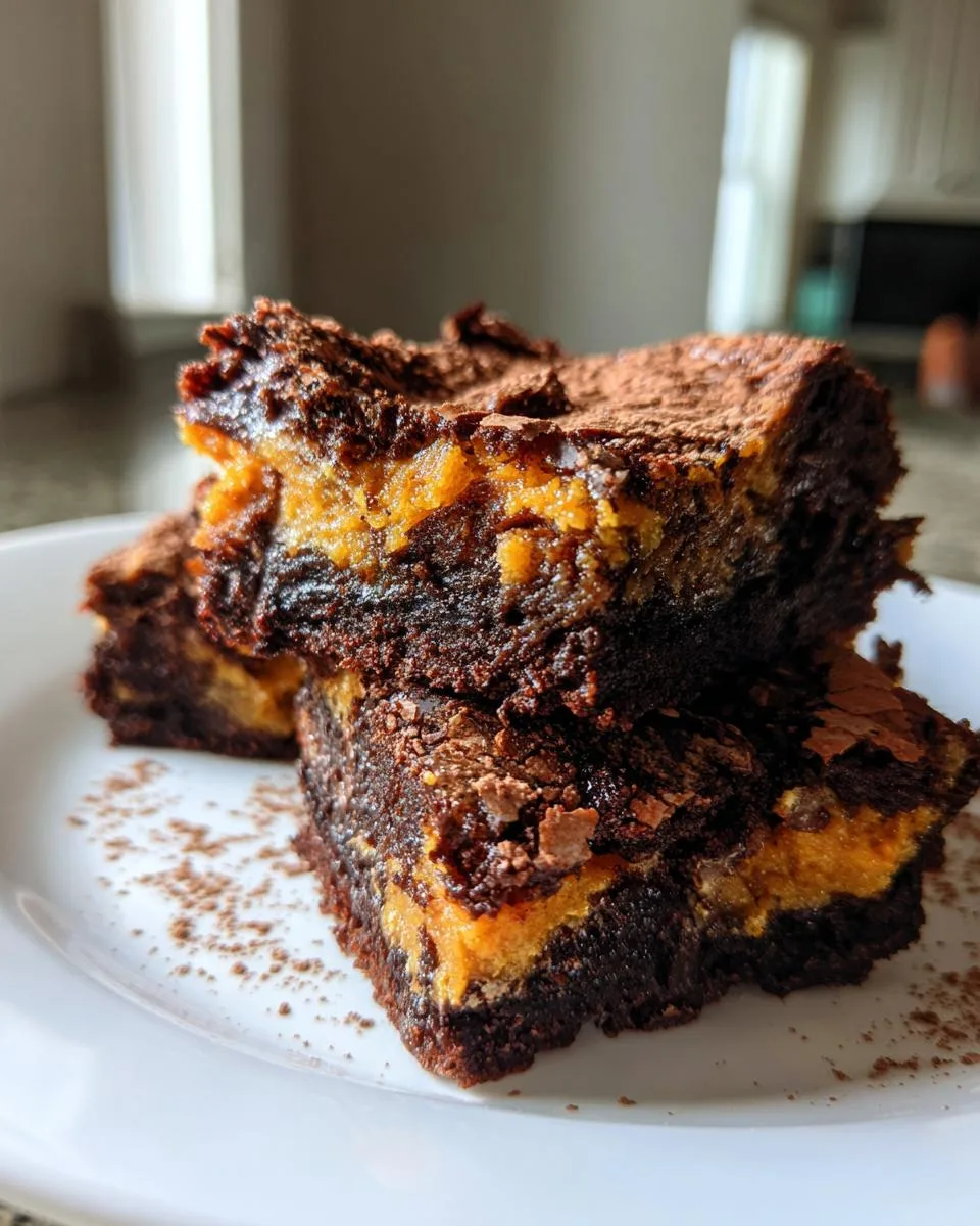 Pumpkin Swirl Brownies - detail 3