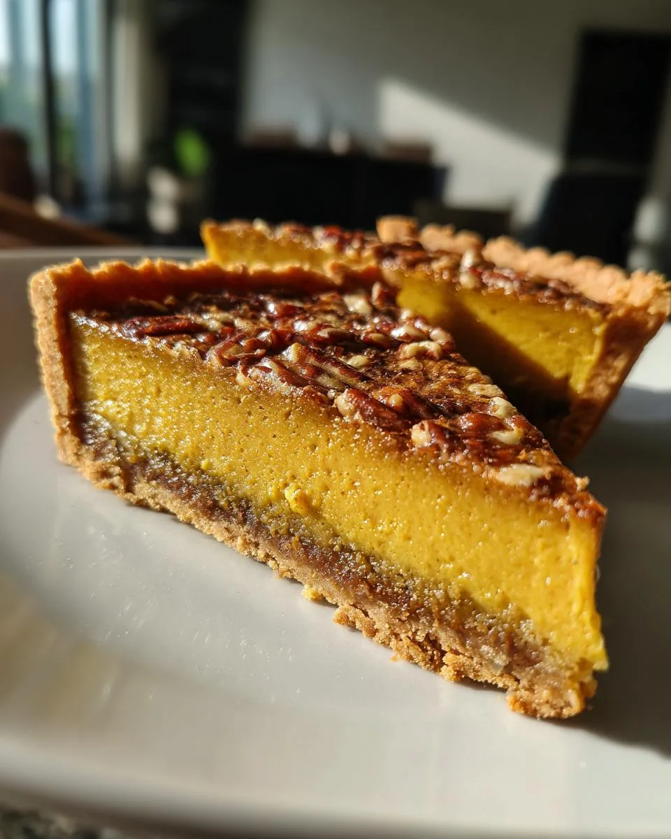 Pumpkin Tart with Pecan Crust - detail 1