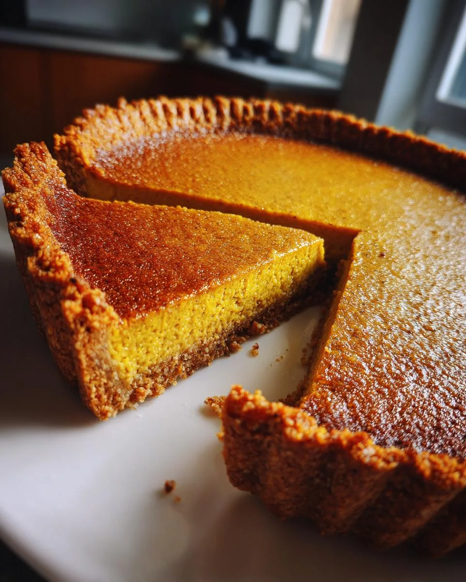Pumpkin Tart with Pecan Crust - detail 3