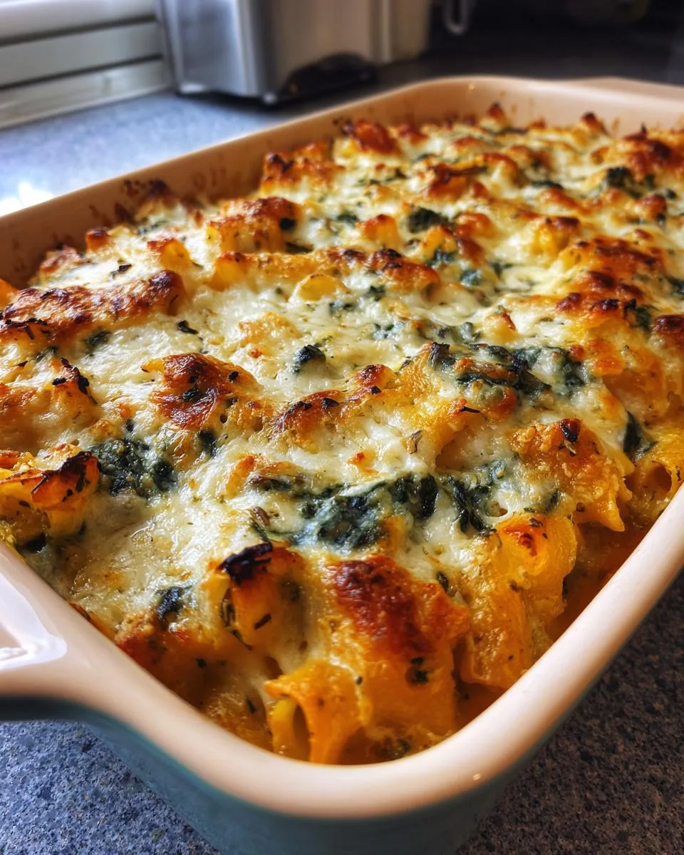 Pumpkin and Spinach Pasta Bake - detail 2