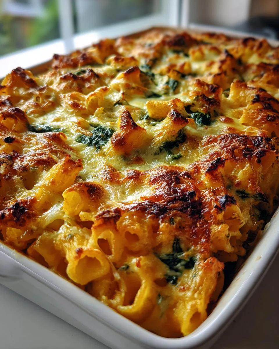 Pumpkin and Spinach Pasta Bake - detail 4