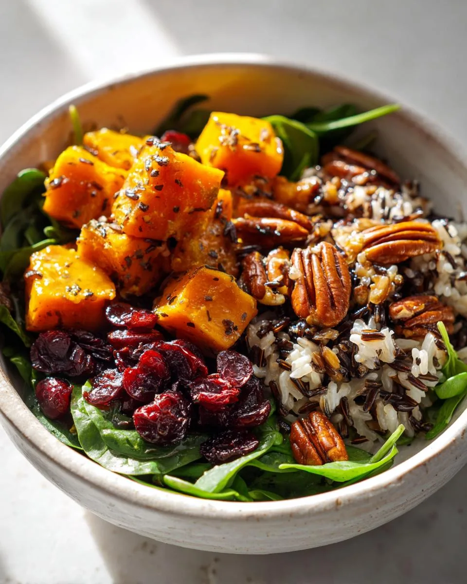 Pumpkin and Wild Rice Autumn Bowl - detail 2