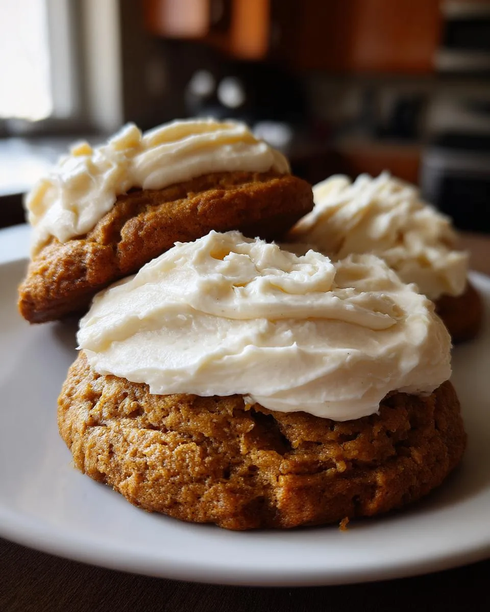 Irresistibly Soft Pumpkin Cookies with Cream Cheese Frosting 4 Soft Pumpkin Cookies with Cream Cheese Frosting - detail 1