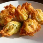 Irresistible Stuffed Zucchini Blossoms Recipe - 12 Golden Bites of Heaven 6 Stuffed Zucchini Blossoms