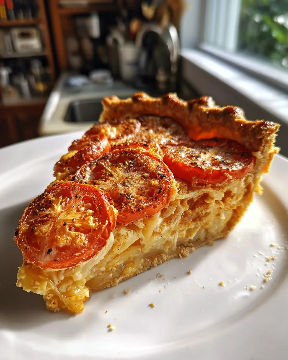 45-Minute Vegan Tomato Pie That Tricks Every Cheese Lover 6 Vegan tomato pie - detail 1