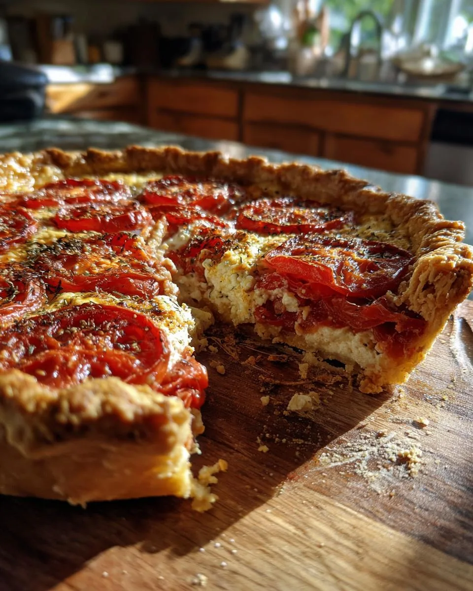 45-Minute Vegan Tomato Pie That Tricks Every Cheese Lover 8 Vegan tomato pie - detail 3