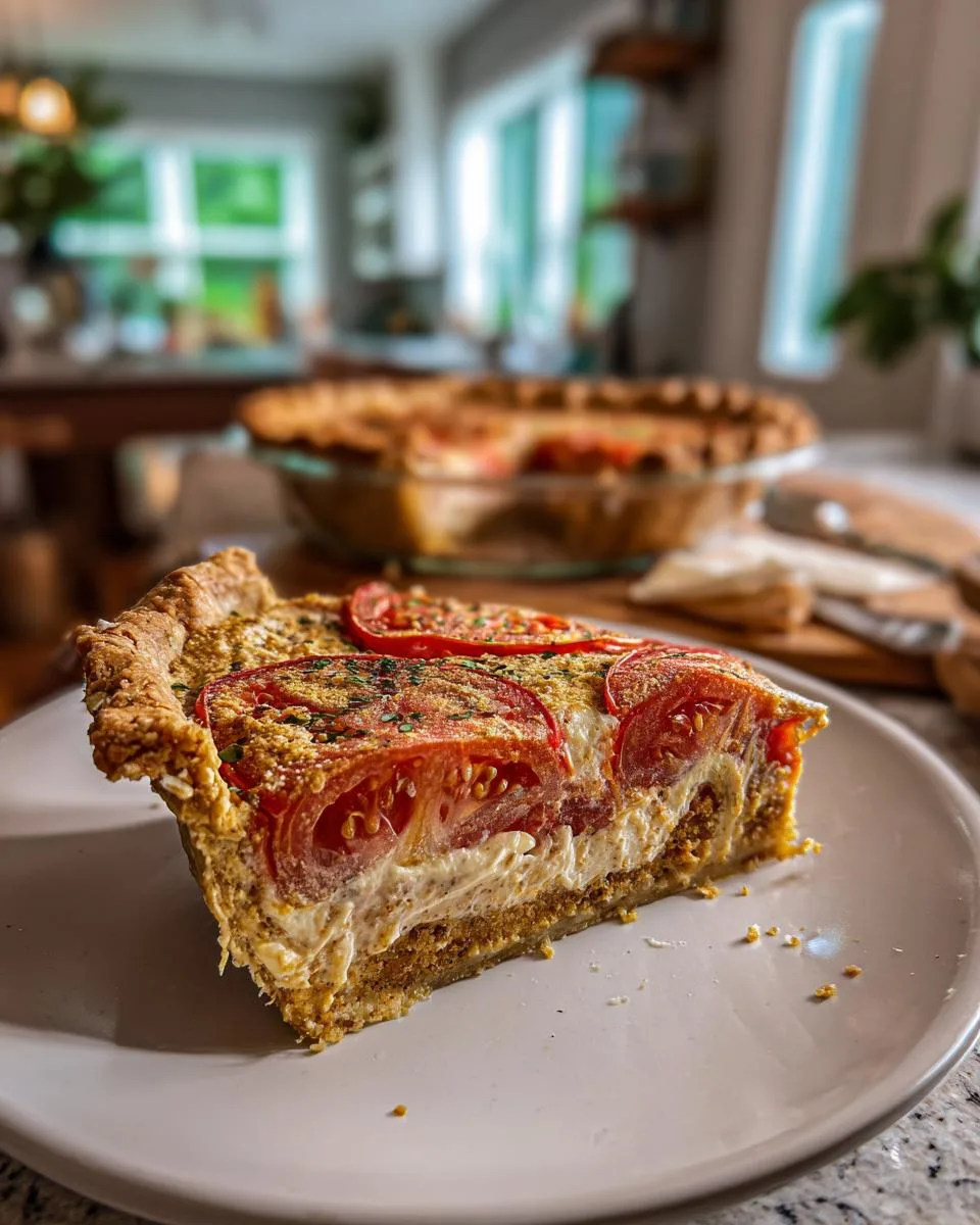 45-Minute Vegan Tomato Pie That Tricks Every Cheese Lover 9 Vegan tomato pie - detail 4