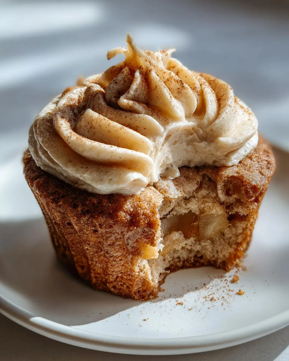 Irresistible Apple Cupcakes with Cinnamon Frosting Recipe 6 Apple Cupcakes with Cinnamon Frosting - detail 1