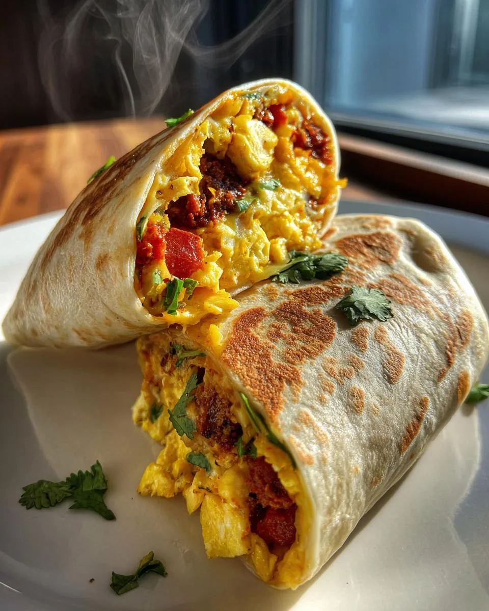 Breakfast Burritos with Chorizo and Eggs - detail 4