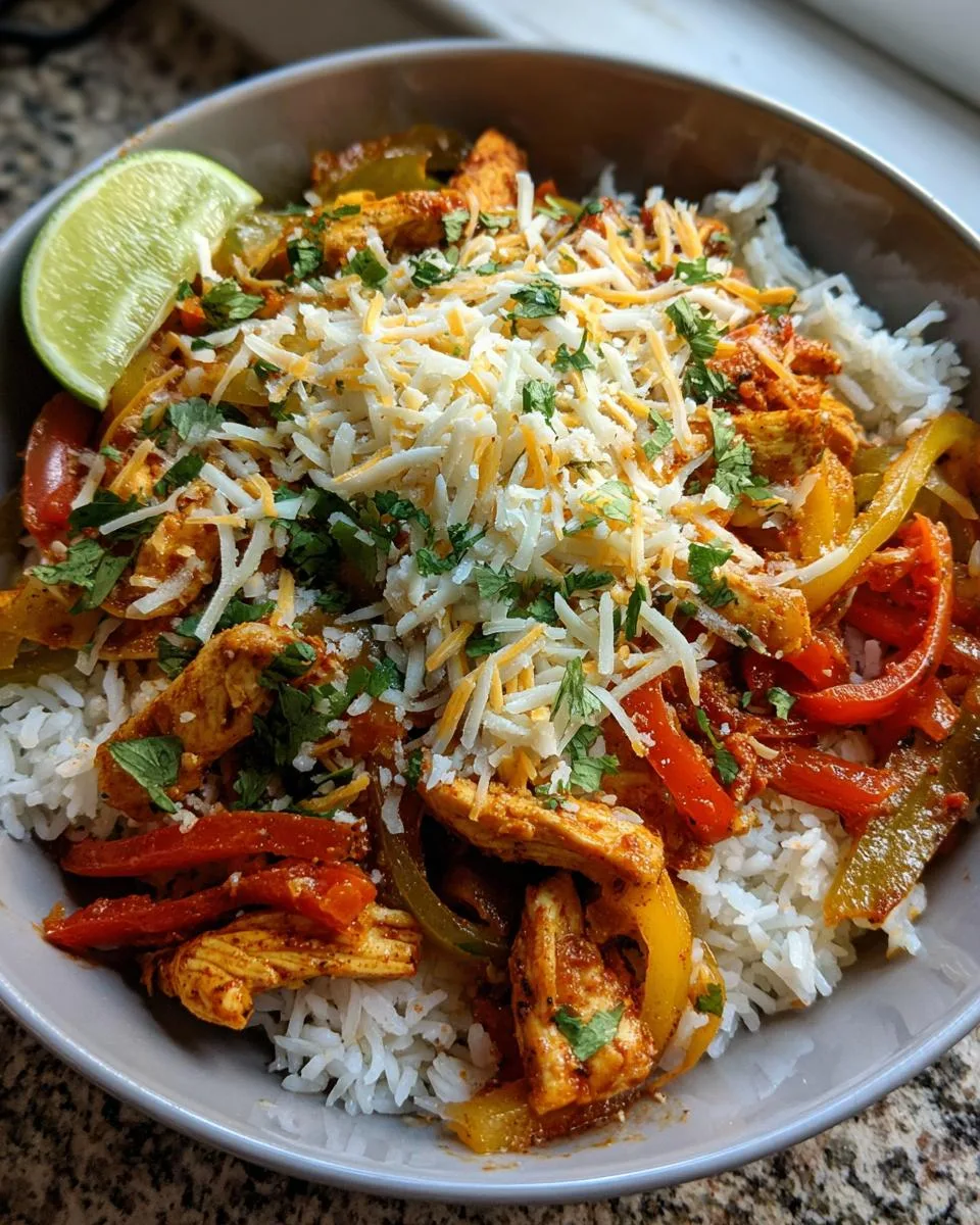 Chicken Fajita Taco Bowls - detail 2