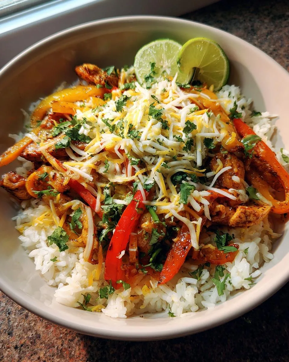 Chicken Fajita Taco Bowls - detail 3