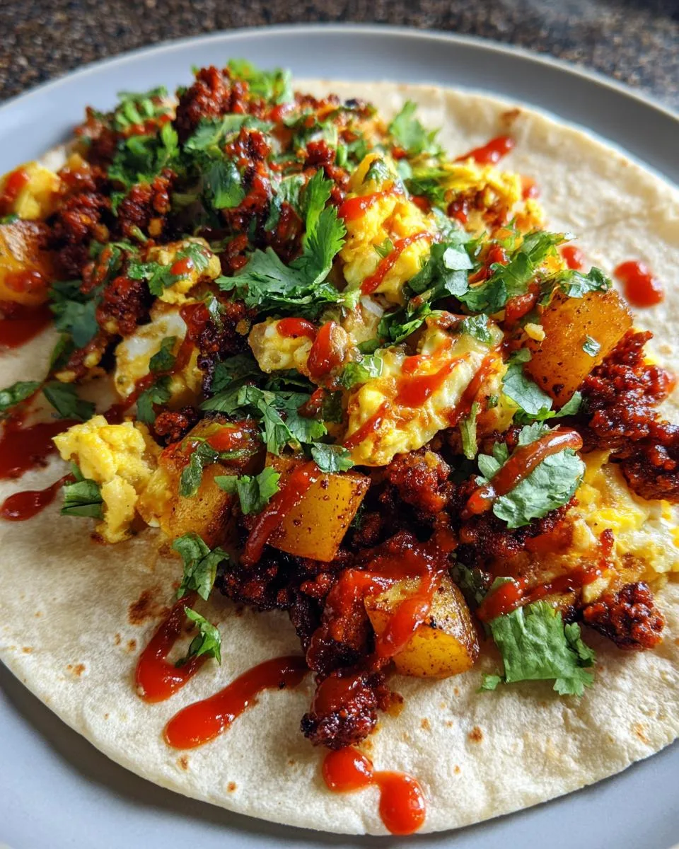 Chorizo and Potato Breakfast Tacos - detail 4