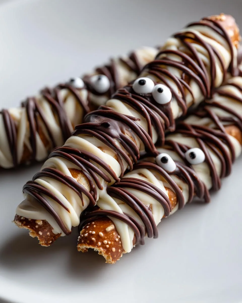 15-Minute Mummy Pretzel Rods - Spooky & Irresistible! 5 Mummy Pretzel Rods - detail 2