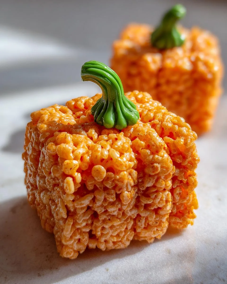 Pumpkin Rice Krispie Treats - detail 1