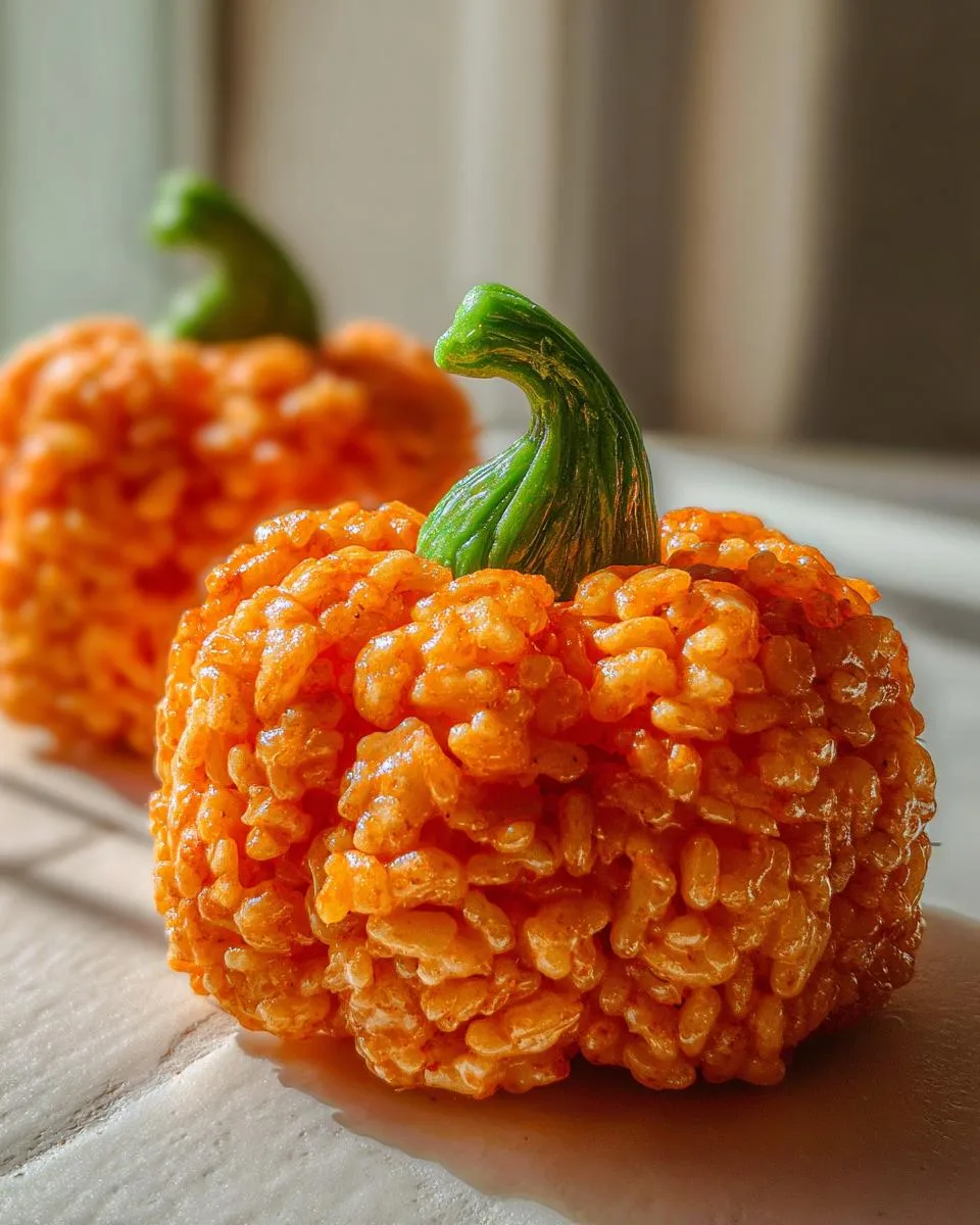 Pumpkin Rice Krispie Treats - detail 2