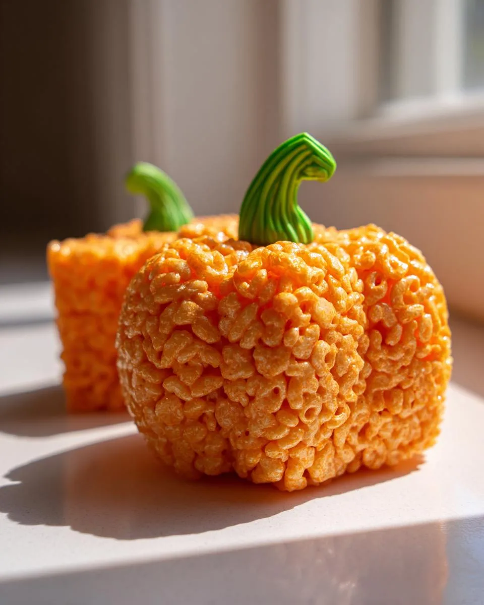 Pumpkin Rice Krispie Treats - detail 3