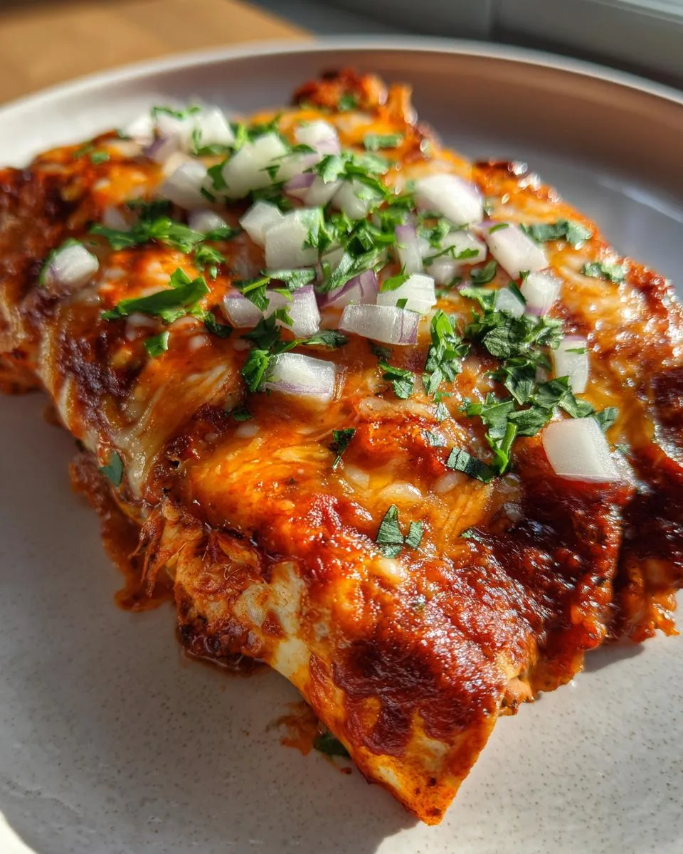 Red Sauce Chicken Enchiladas - detail 2