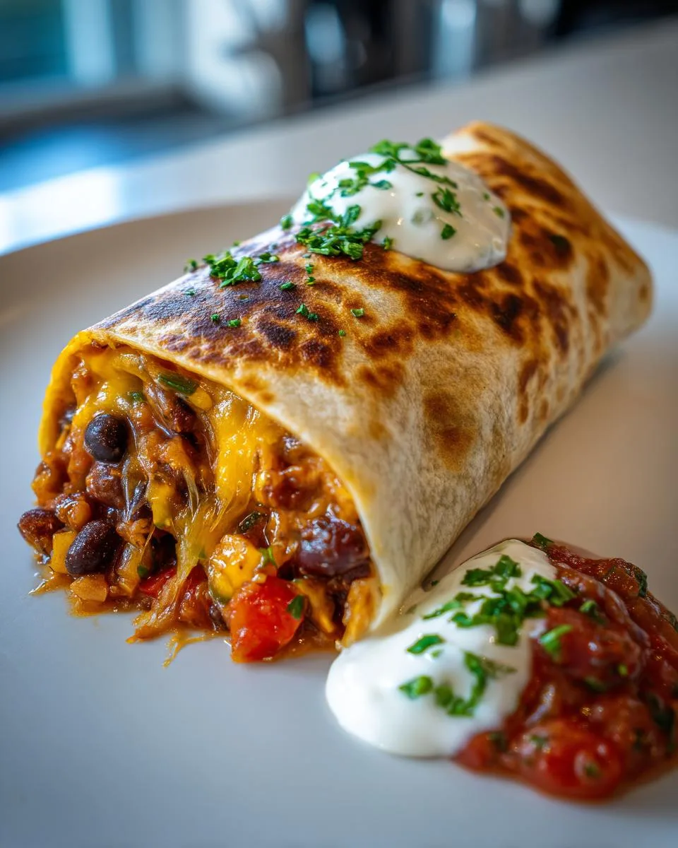 Vegetarian Bean and Cheese Burritos - detail 1