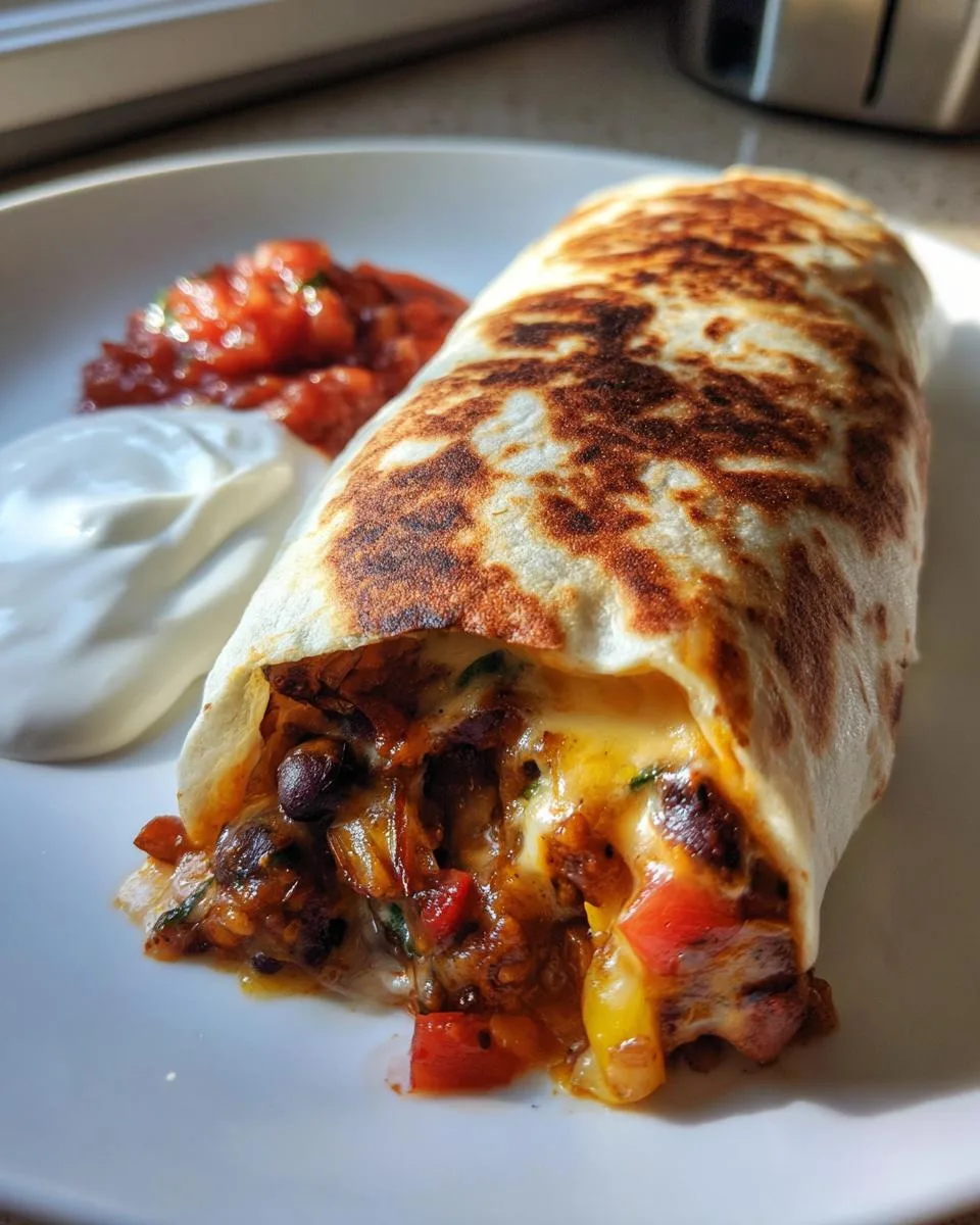 Vegetarian Bean and Cheese Burritos - detail 4