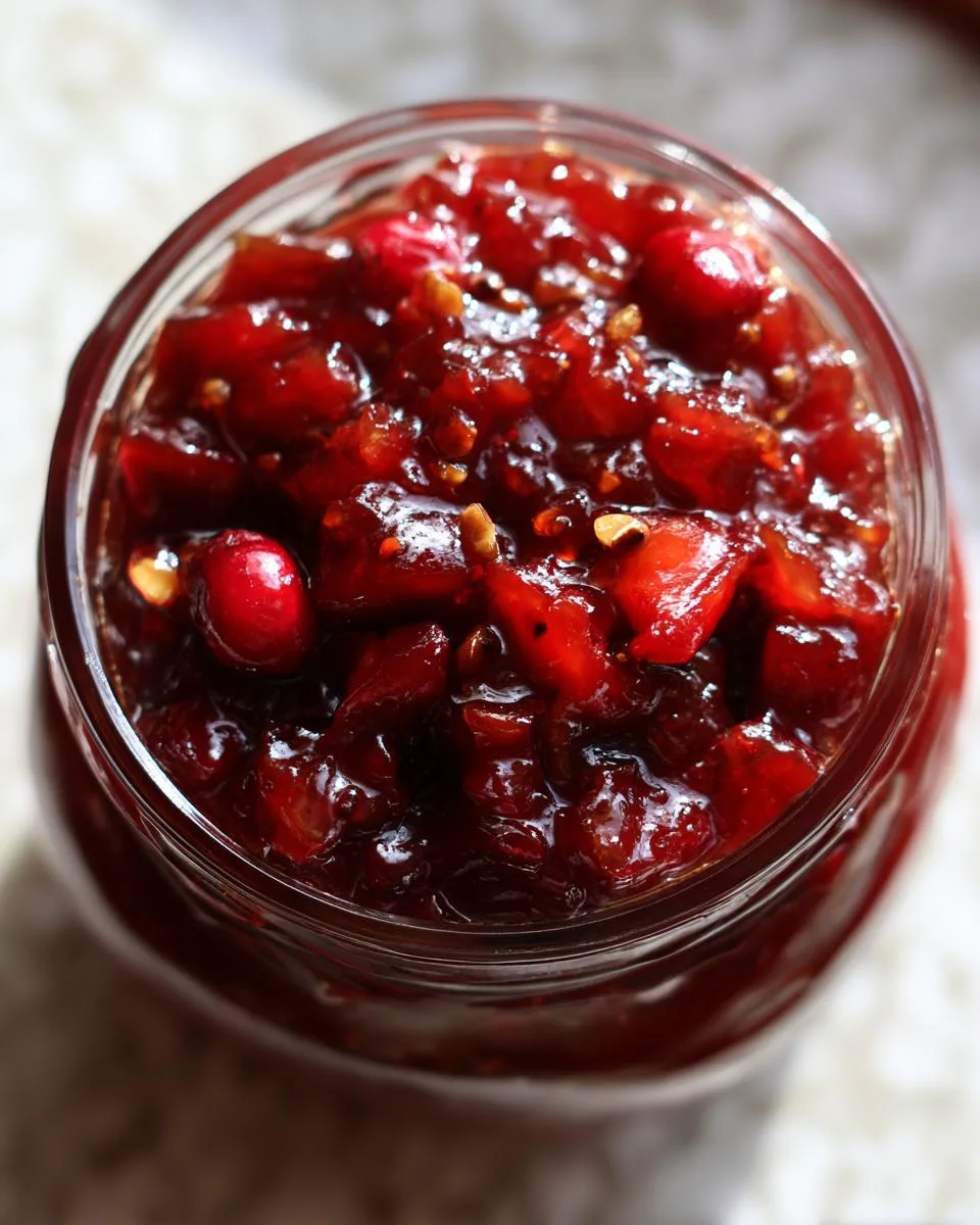 Irresistible Apple Cranberry Chutney in 20 Minutes Flat 9 Apple Cranberry Chutney - detail 4