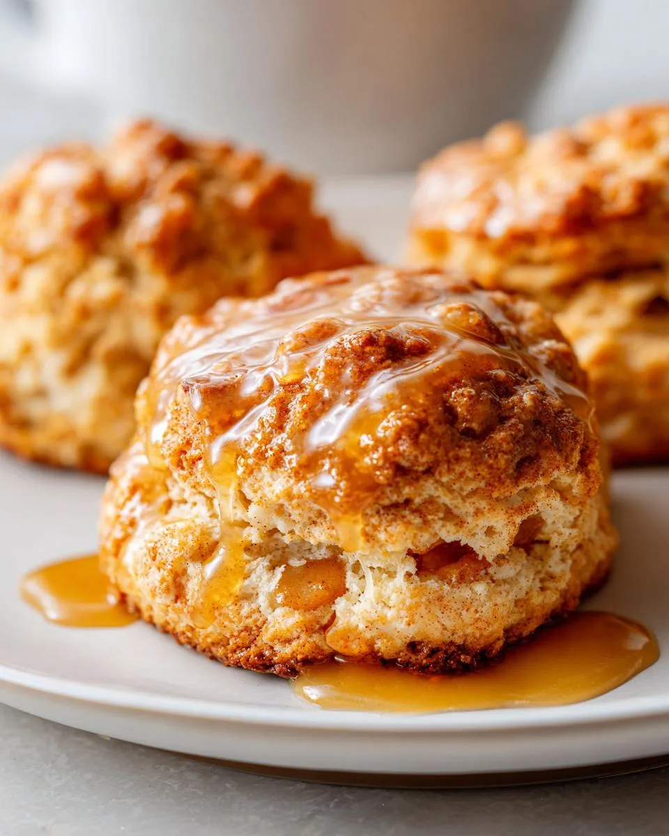 Apple Scones with Maple Glaze - detail 1