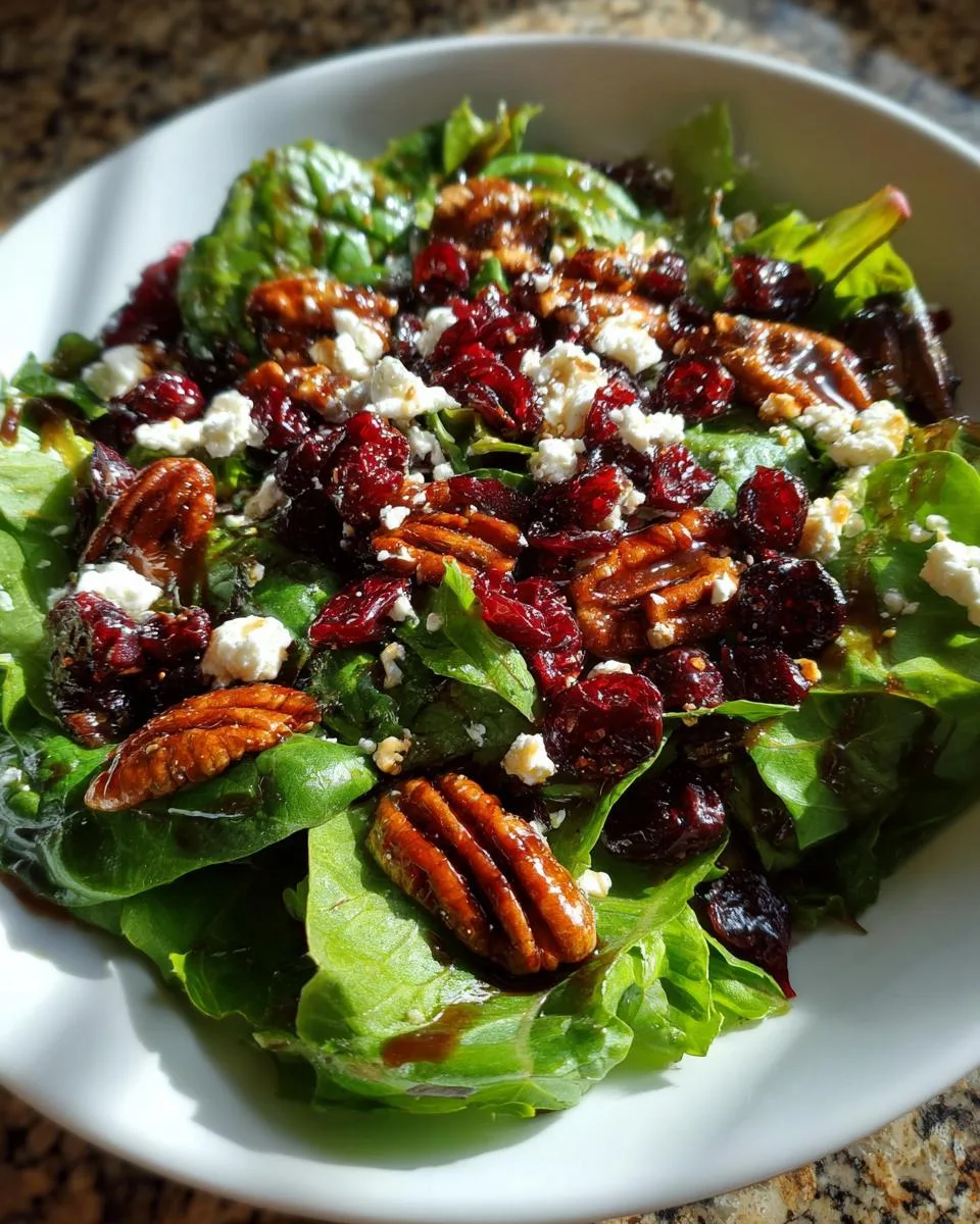Irresistible Autumn Salad with Pecans Cranberries and Goat Cheese 3 Autumn Salad with Pecans Cranberries and Goat Cheese - detail 1
