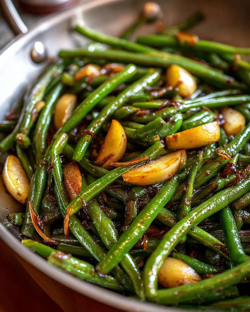 Balsamic Apple Glazed Green Beans - detail 3