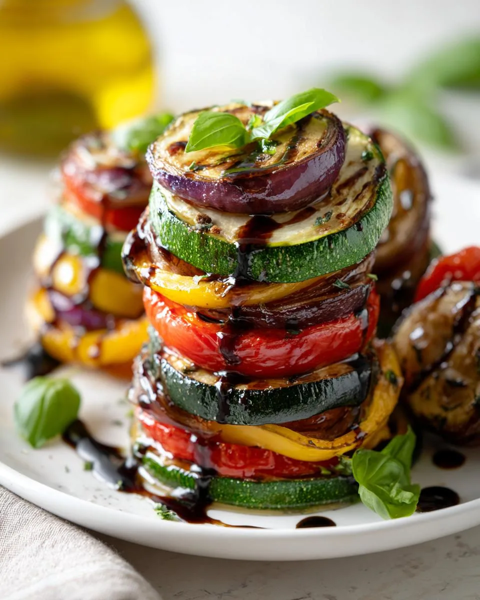 Balsamic Roasted Vegetable Tower: 1 Showstopping Dish for All Occasions 8 Balsamic Roasted Vegetable Tower - detail 3