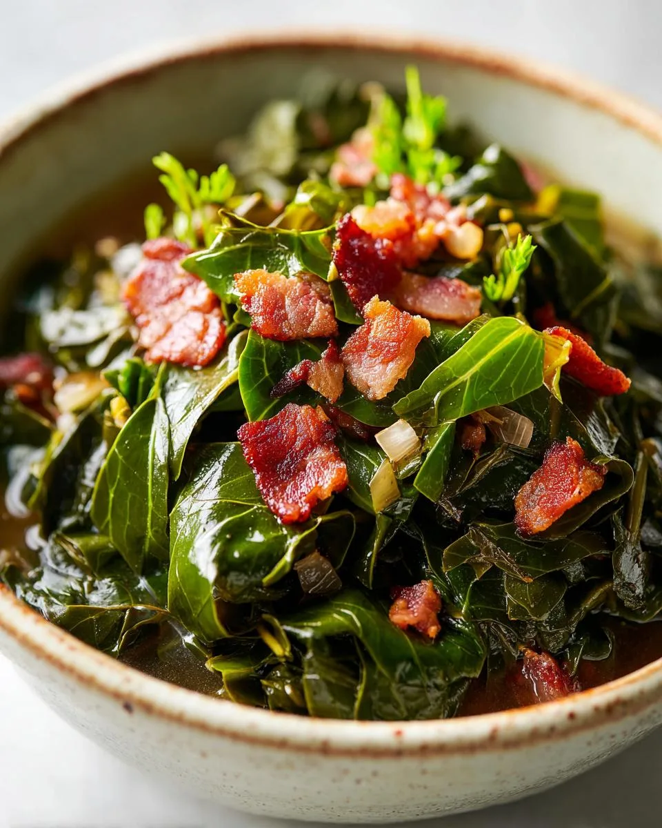 Braised Collard Greens Recipe - 5 Secrets to Silky Southern Perfection 7 Braised Collard Greens - detail 2
