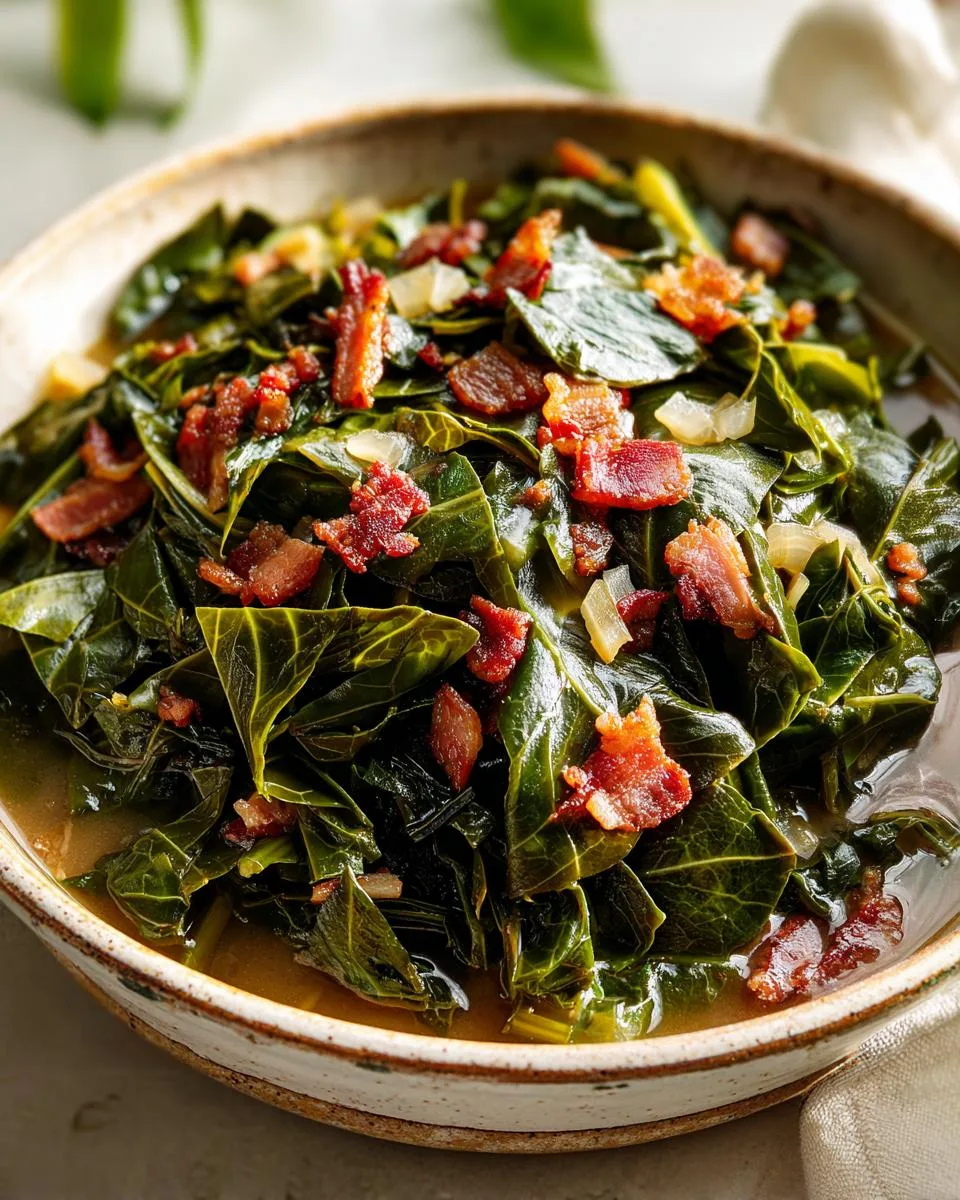 Braised Collard Greens Recipe - 5 Secrets to Silky Southern Perfection 8 Braised Collard Greens - detail 3