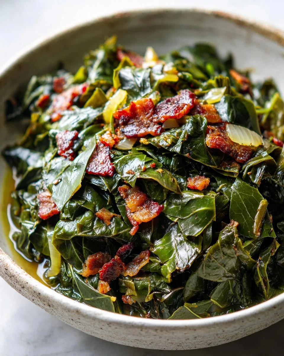 Braised Collard Greens Recipe - 5 Secrets to Silky Southern Perfection 9 Braised Collard Greens - detail 4
