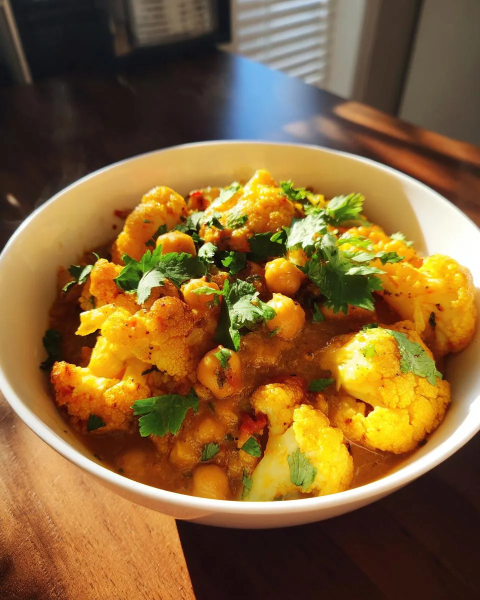 Flavorful 1-Pot Cauliflower Chickpea Curry Recipe (35 Min) 7 Cauliflower Chickpea Curry - detail 2