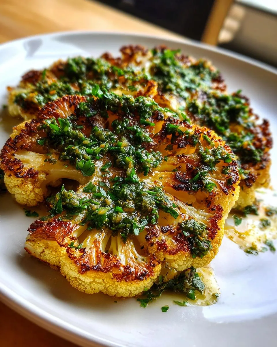Cauliflower Steak with Chimichurri – 1 Amazing Meatless Meal 8 Cauliflower Steak with Chimichurri - detail 3