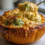 Cheesy Broccoli and Rice Stuffed Pumpkin