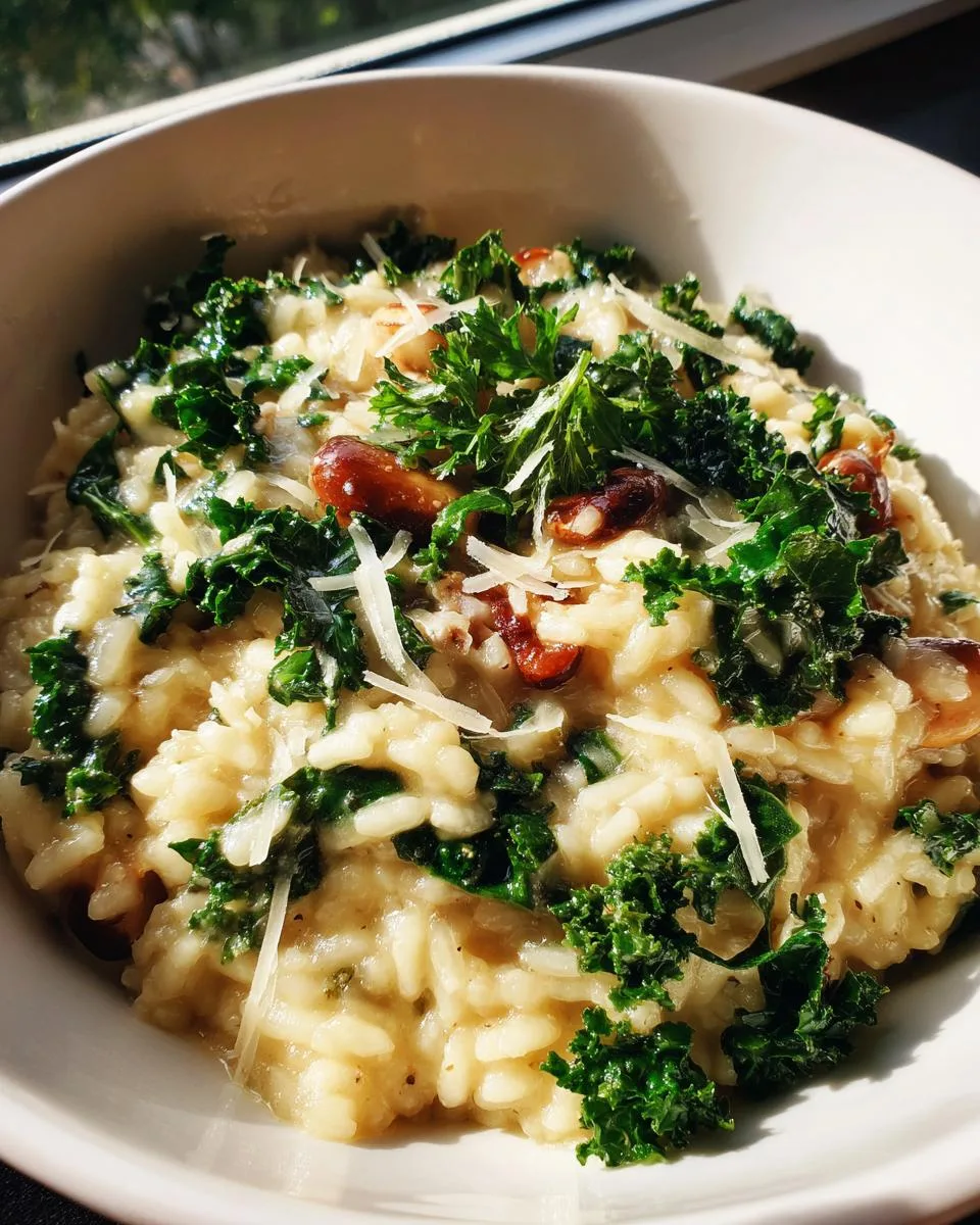 Chestnut and Kale Risotto - detail 1