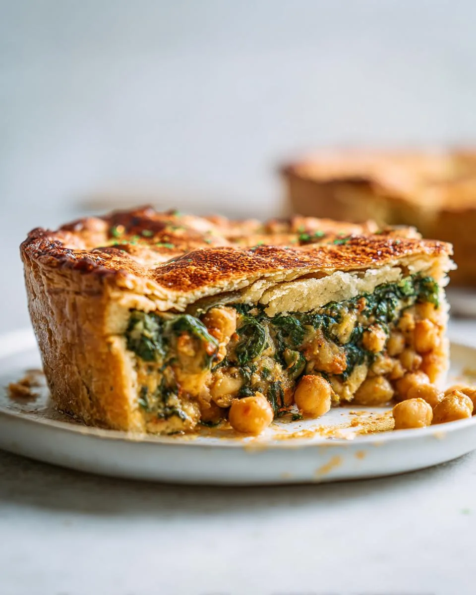 Chickpea and Spinach Pie - detail 1
