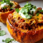 Chili-Stuffed Pumpkin Bowls