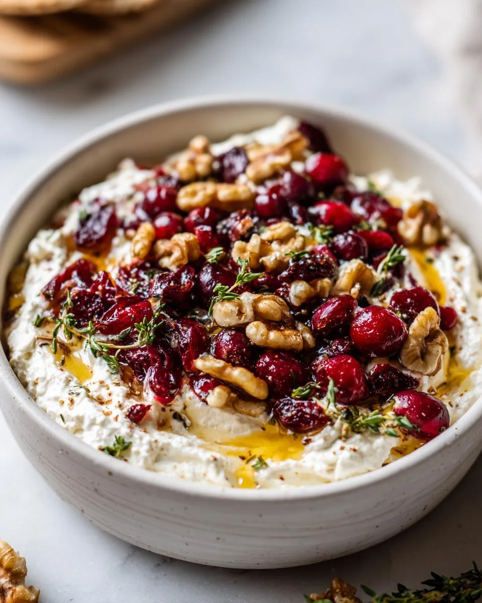 Cranberry Goat Cheese Dip - detail 2