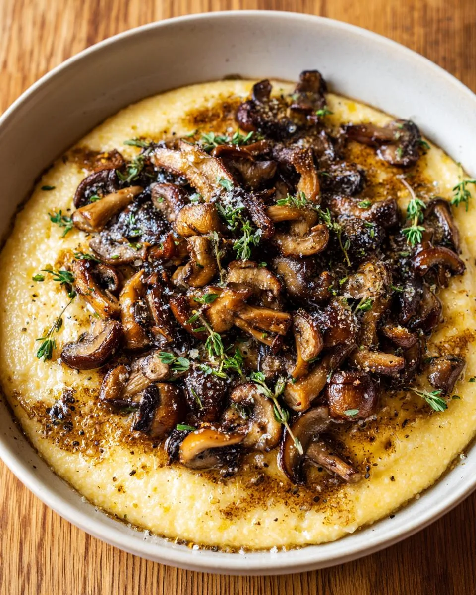 35-Minute Creamy Polenta with Wild Mushrooms - Irresistibly Delicious 6 Creamy Polenta with Wild Mushrooms - detail 1