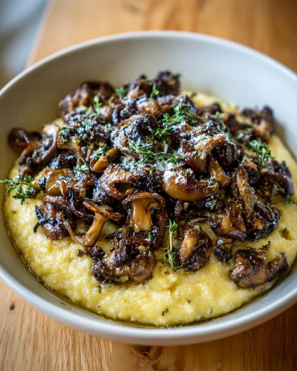 35-Minute Creamy Polenta with Wild Mushrooms - Irresistibly Delicious 7 Creamy Polenta with Wild Mushrooms - detail 2