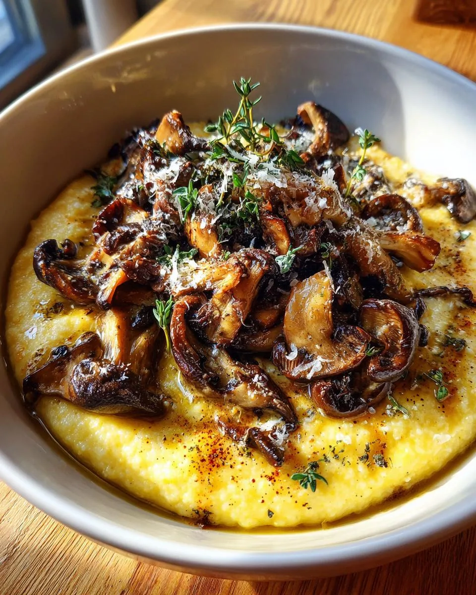 35-Minute Creamy Polenta with Wild Mushrooms - Irresistibly Delicious 9 Creamy Polenta with Wild Mushrooms - detail 4