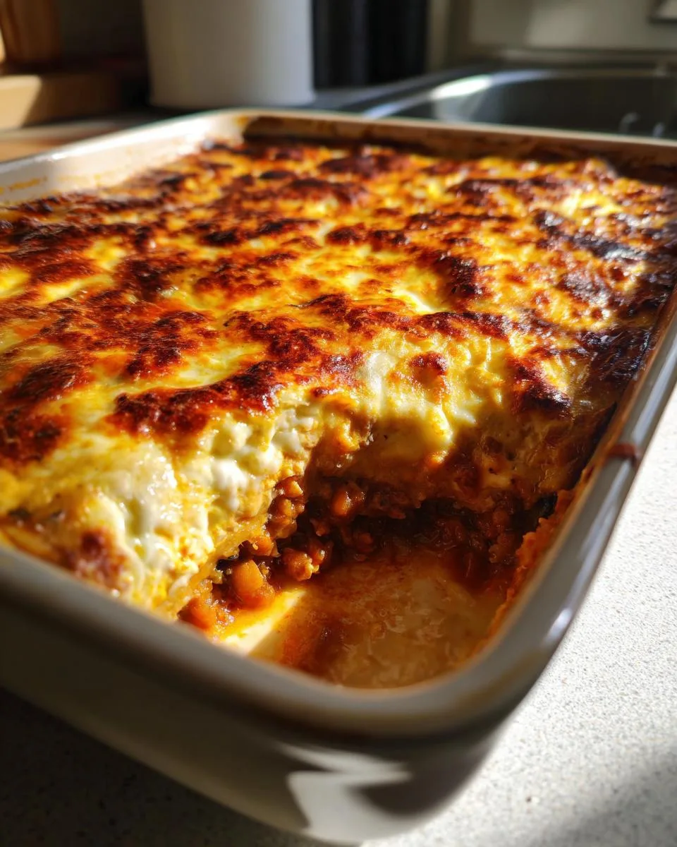 Eggplant Lentil Moussaka - detail 2