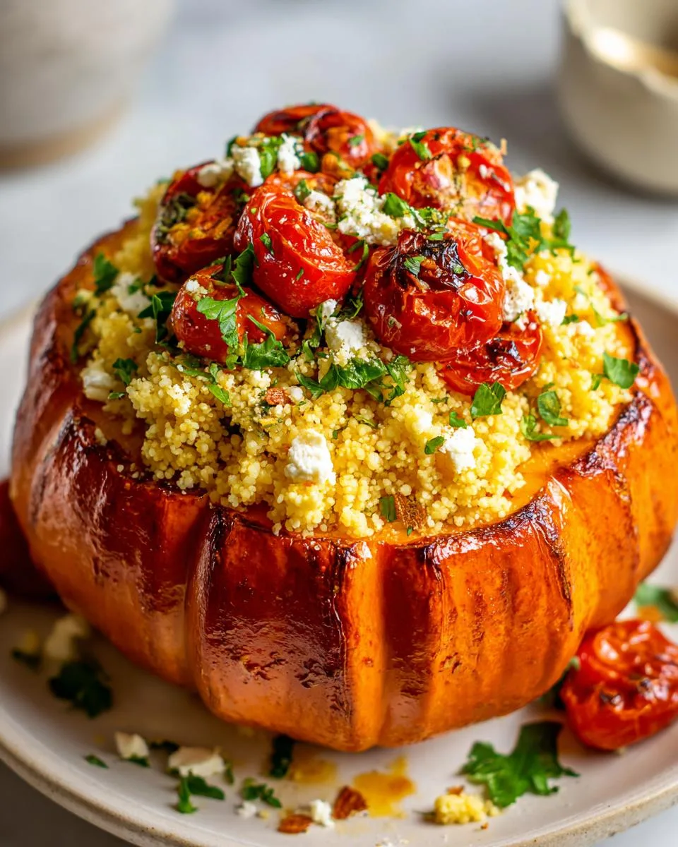 Mediterranean Couscous Stuffed Pumpkin - detail 1