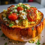 Mediterranean Couscous Stuffed Pumpkin