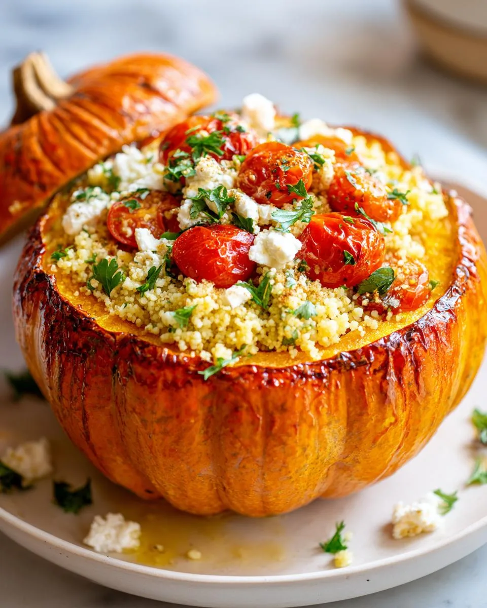 Mediterranean Couscous Stuffed Pumpkin - detail 3