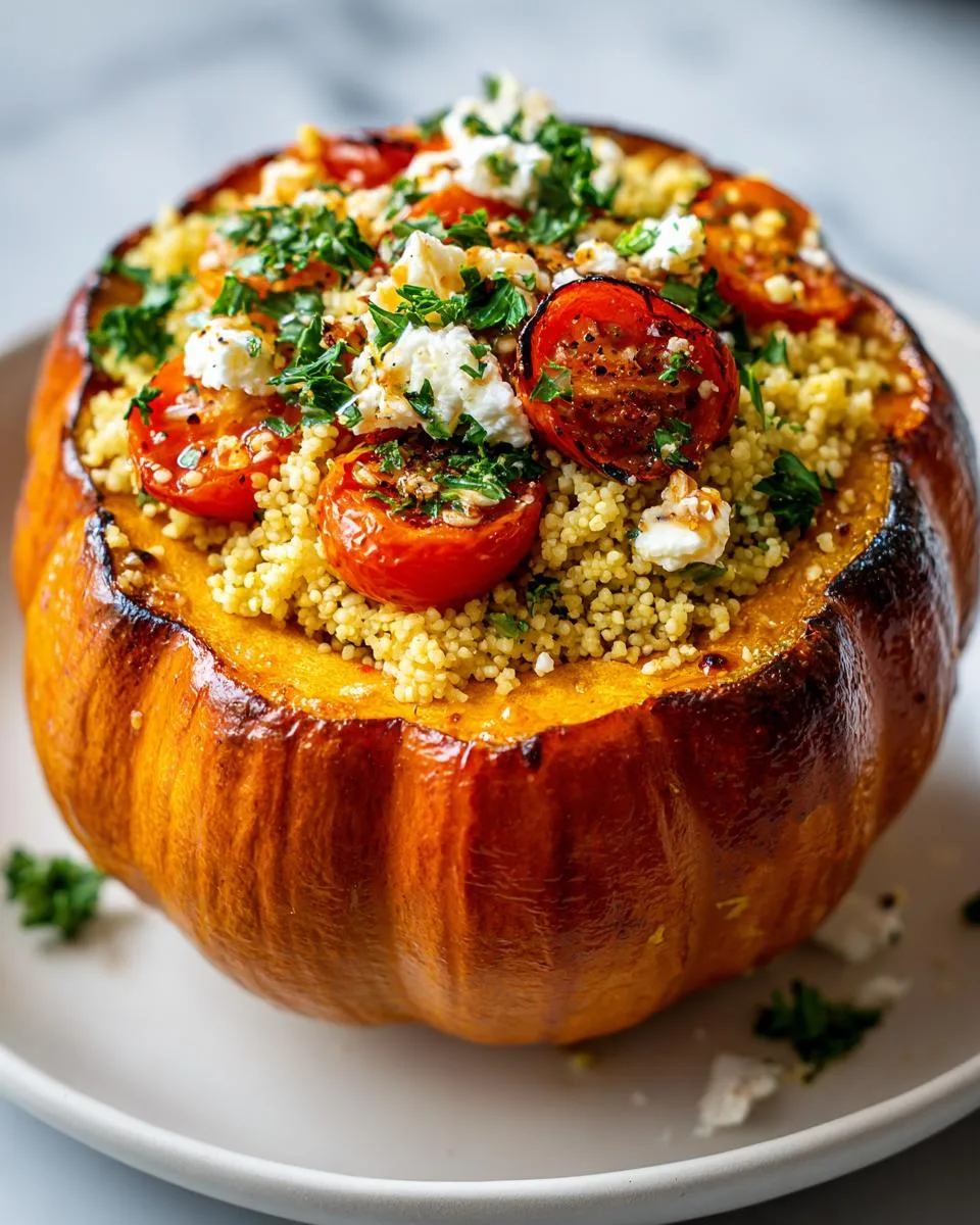 Mediterranean Couscous Stuffed Pumpkin - detail 4