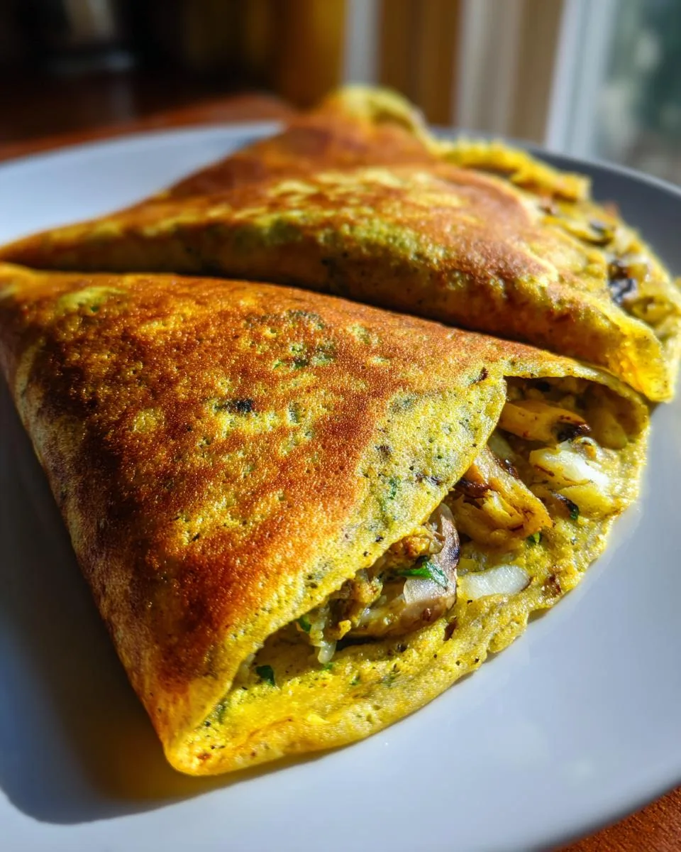 Mushroom Masala Dosa - detail 2