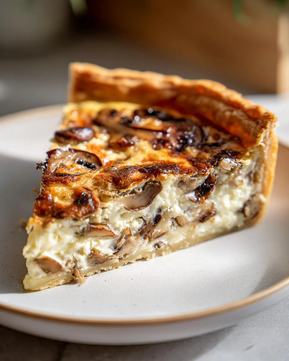 Mushroom Quiche - detail 1