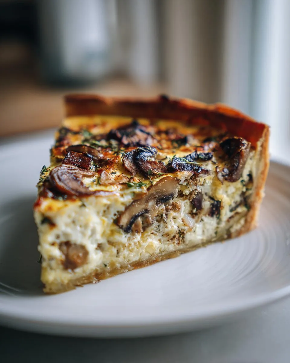 Mushroom Quiche - detail 2