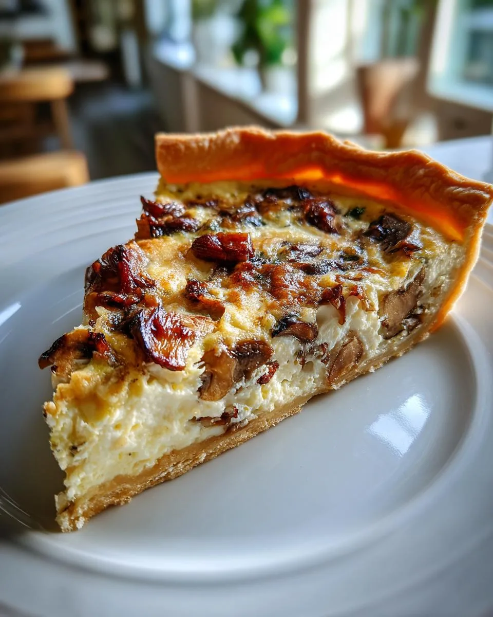 Mushroom Quiche - detail 3